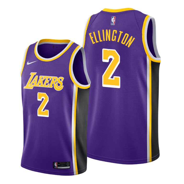 Men's Los Angeles Lakers Wayne Ellington #2 NBA 2021 Trade Statement Edition Purple Basketball Jersey NUB1683NF